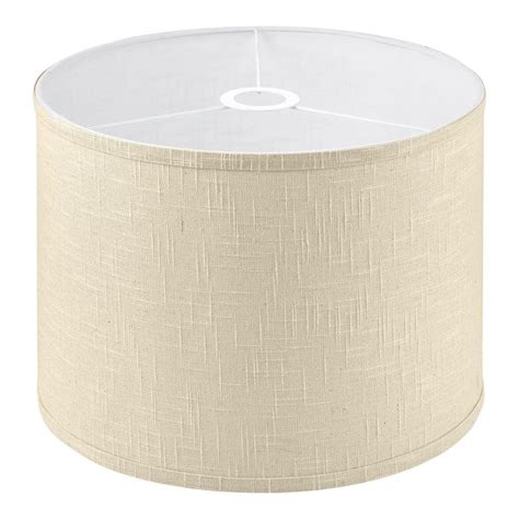 Height, Drum Lamp Shade - Burlap Off White. . Home depot lamp shades